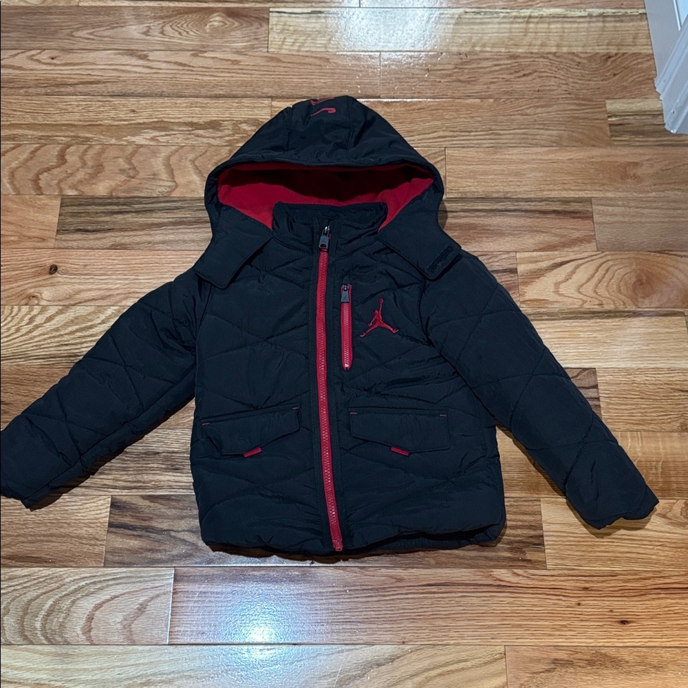 Toddler Jordan Black Hooded Jacket